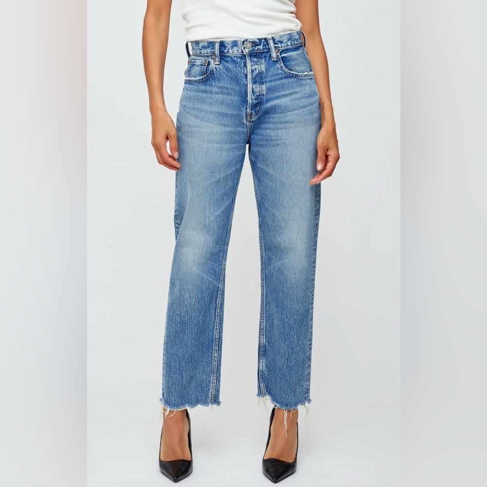 Moussy Light Wash Straight Leg Jeans